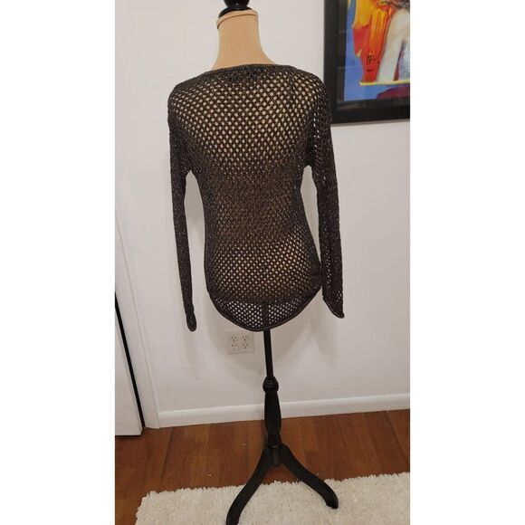 Jeanne Pierre Black & Gold Sweater Small - Picture 3 of 6